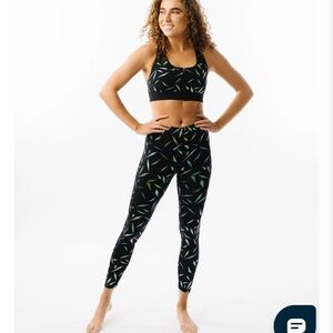 ZYIA Black and Iridescent Activewear Set